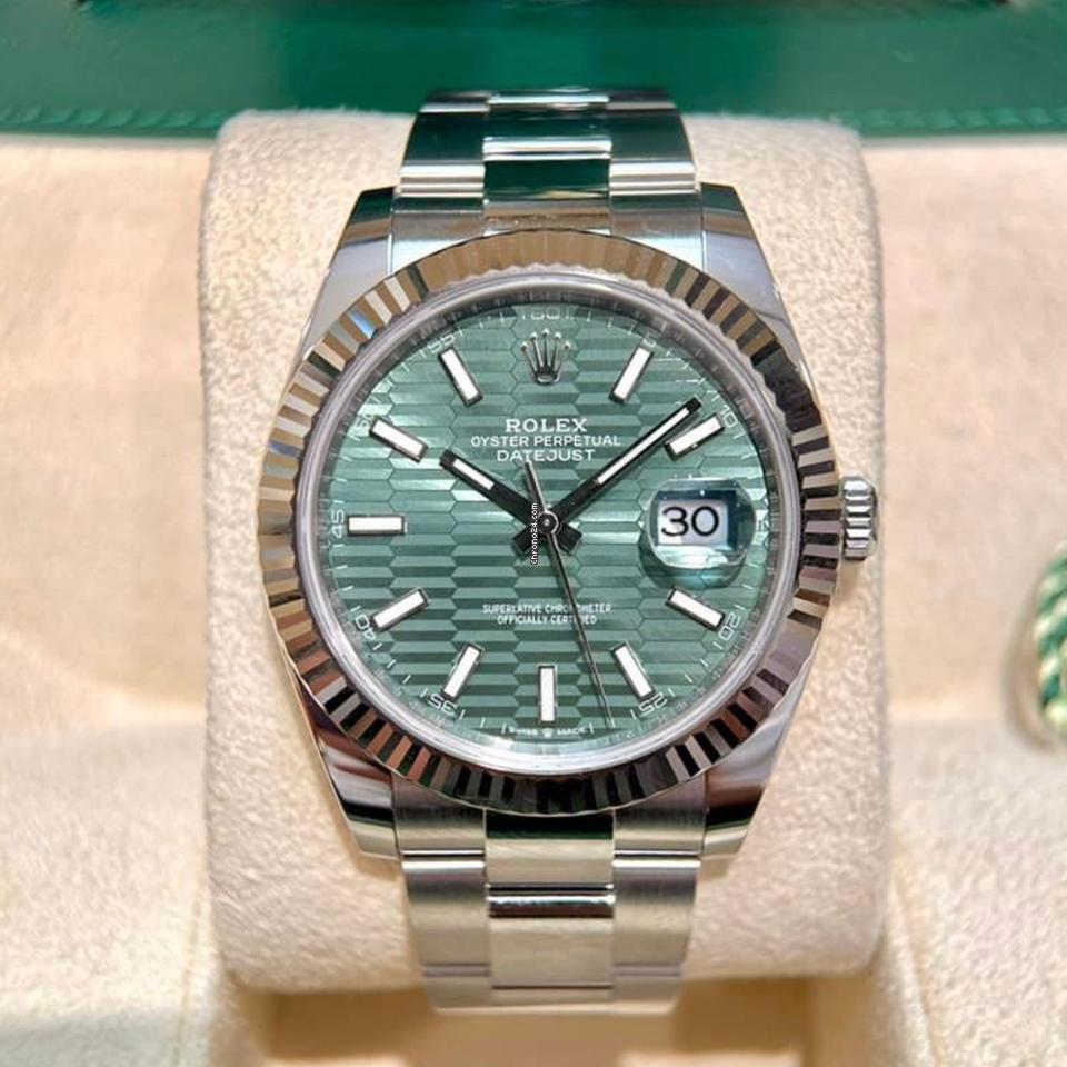Rolex Datejust 41 NEW 2023 Datejust 41 GREEN MOTIF OYSTER