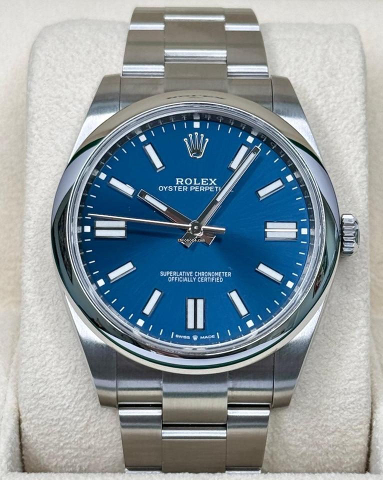 Rolex Oyster Perpetual 41 NEW 2024 Oyster Perpetual 41 BLUE DIAL 124300