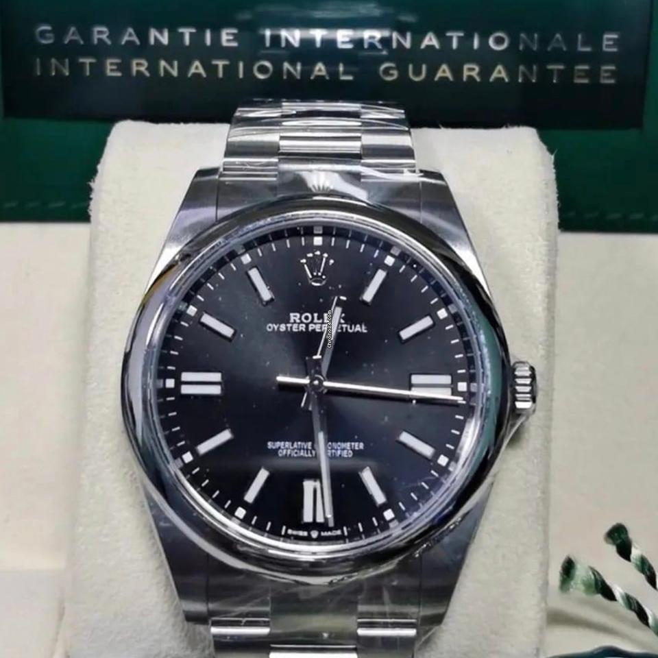 Rolex Oyster Perpetual 41 NEW 2024 Oyster Perpetual 41 BRIGHT BLACK 124300