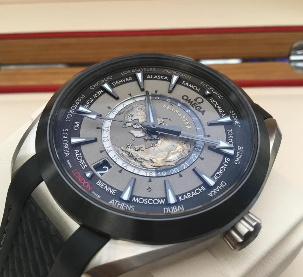 Omega Seamaster Aqua Terra NEW 2024 Aqua Terra 150M Co‑Axial Master Chronometer GMT Worldtimer 43 mm TITANIUM