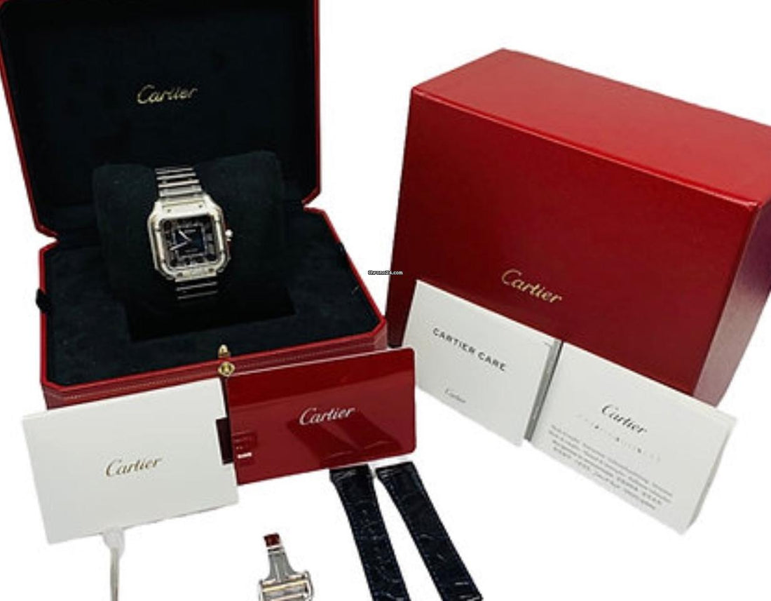 Cartier Santos NEW 2024 Santos de Cartier FACTORY DIAMONDS MEDIUM MODEL W4SA0006