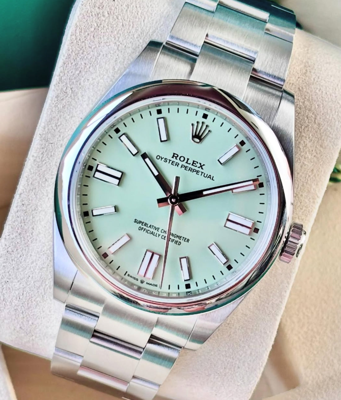 Rolex Oyster Perpetual 41 Pistachio Green Dial Oyster Bracelet - 134300 - 2025