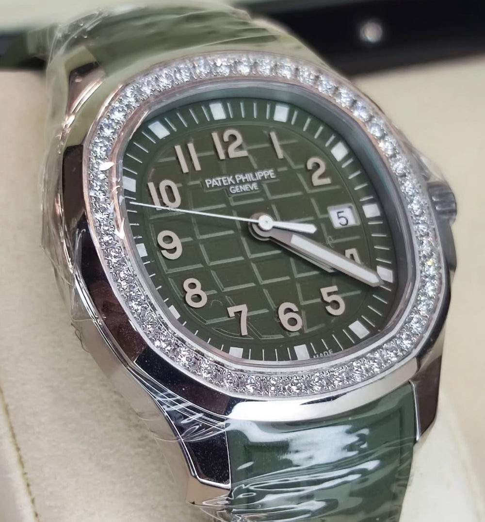 Patek Philippe Aquanaut Luce 5267 slash 200A-011 in steel with khaki green dial and composite strap