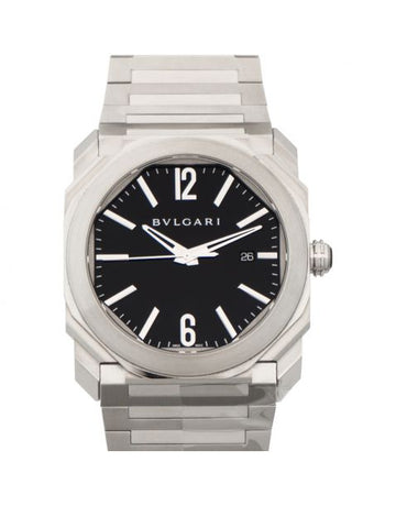 Octo L'Originale Automatic Black Dial Stainless Steel Men's Watch