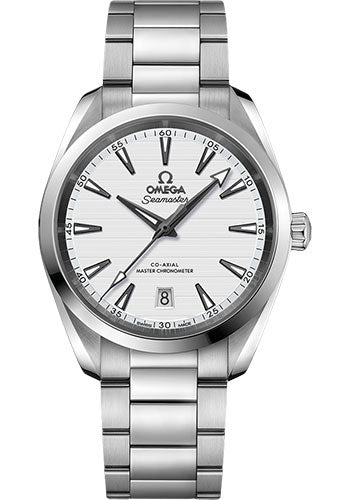 Omega Aqua Terra 150M Co-Axial Master Chronometer Watch - 38 mm Steel Case - Silvery Dial - Brushed And Polished Steel Bracelet - 220.10.38.20.02.001 - product image 1 of 1