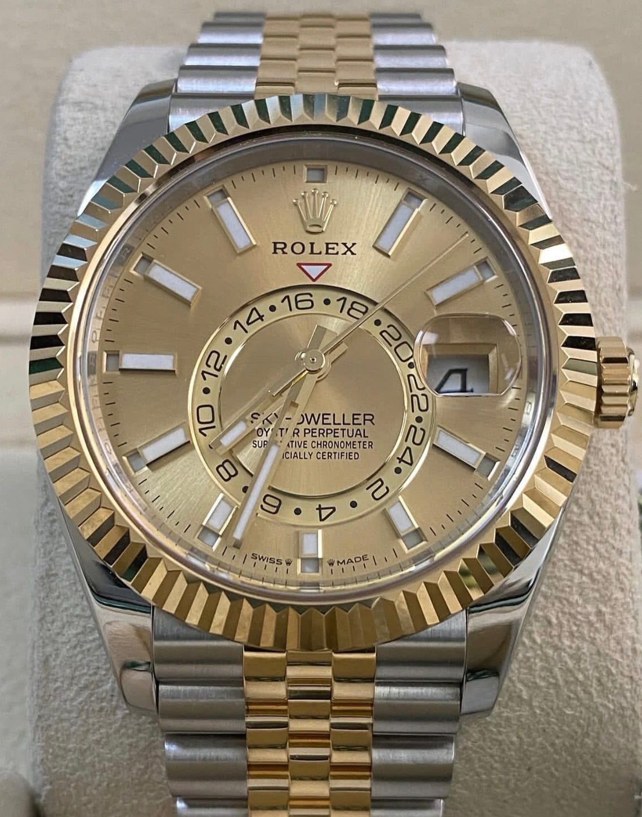 Rolex Sky-Dweller Champagne Dial Jubilee Bracelet 336933