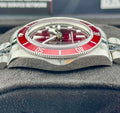 Tudor Black Bay 58 M7939A1A0RU-0002, burgundy dial and bezel with five-link steel bracelet, opposite-side case profile