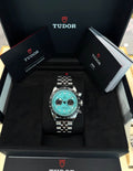 Tudor Black Bay Chrono Flamingo Blue M79360N-0024 full set in open Tudor presentation box