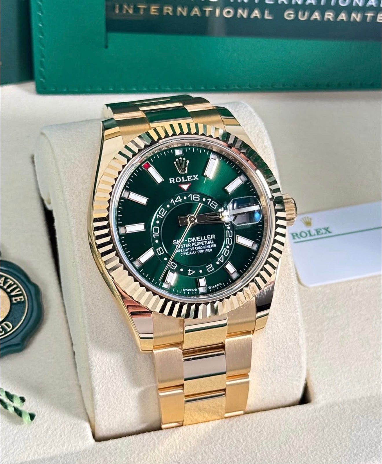 Rolex Sky-Dweller 42 Bright Green Dial Oyster Bracelet 336938