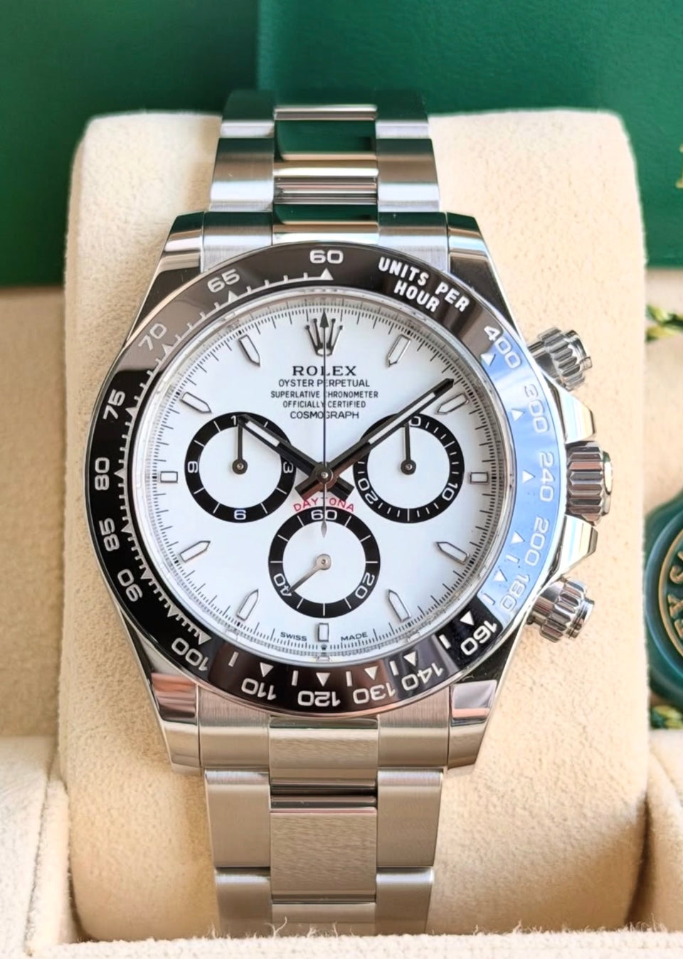 Rolex Cosmograph Daytona 40 White Panda Dial Oyster Bracelet 126500LN