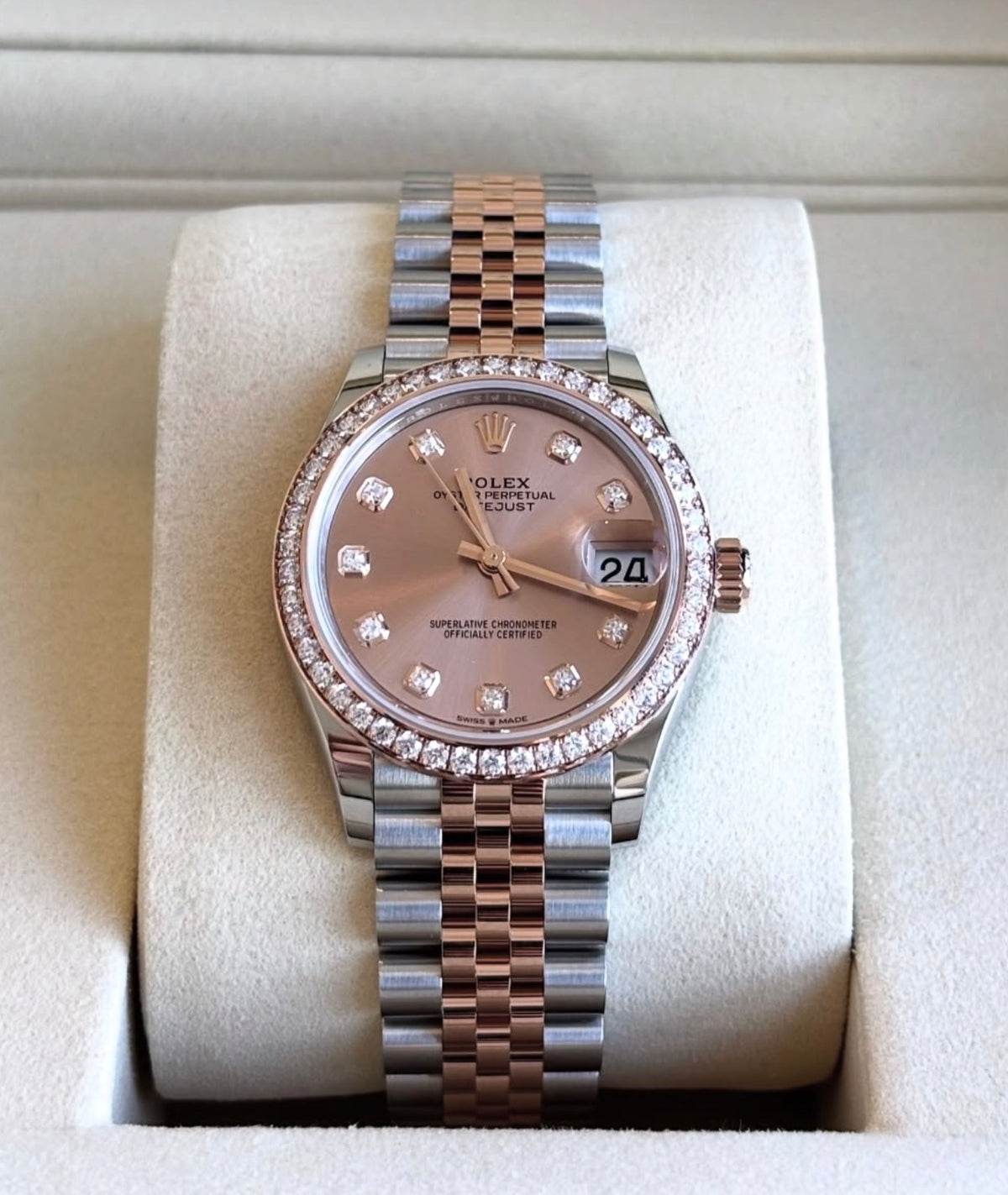 Rolex Datejust 31 Pink Diamond Dial Jubilee Bracelet 278381RBR Unworn 2026