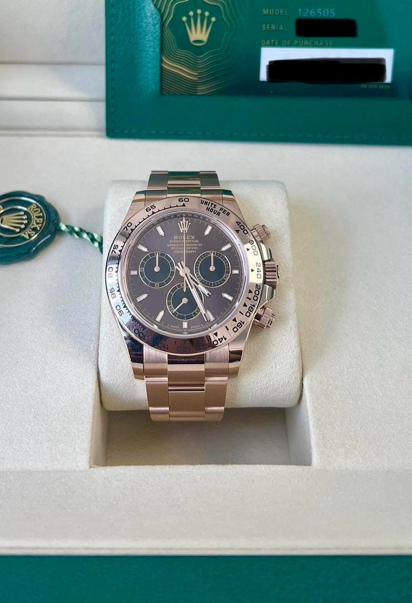 Rolex Cosmograph Daytona 40mm Everose Gold Bright Chocolate Black Dial Oyster Bracelet - 126505 - 2025