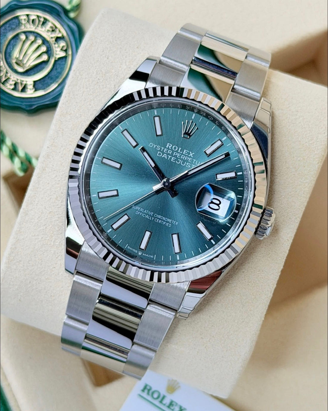 Rolex Datejust 36 GREEN INDEX 126234 OYSTER UNWORN 2026