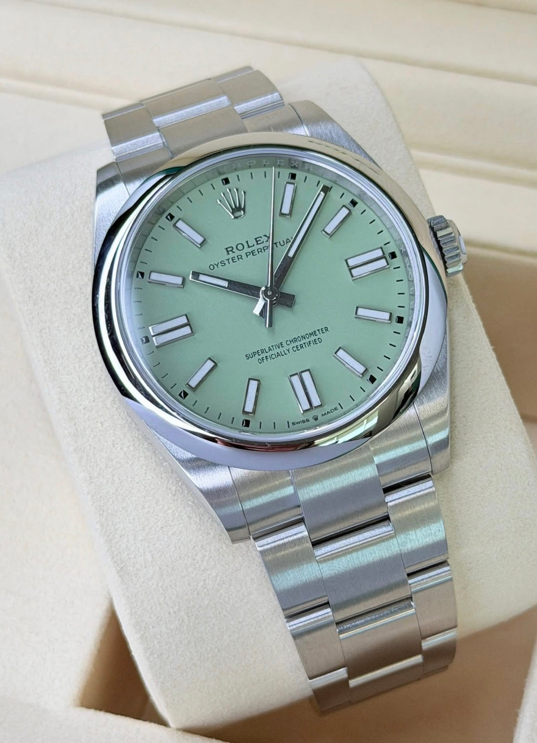 Rolex Oyster Perpetual 41 Pistachio Green Dial Oyster Bracelet - 134300 - 2025