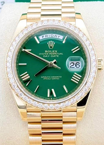 Rolex Day-Date 40 UNWORN 2025 Day-Date 40 GREEN LACQUER DIAL
