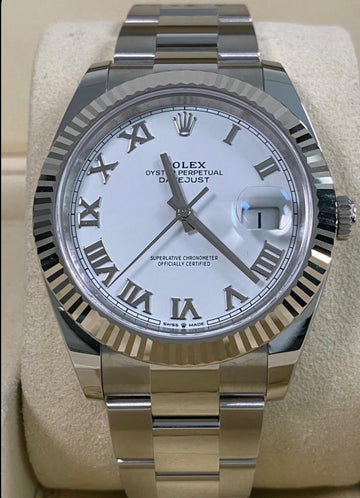 Rolex Datejust 41 UNWORN 20245 Datejust 41 WHITE ROMAN 126334