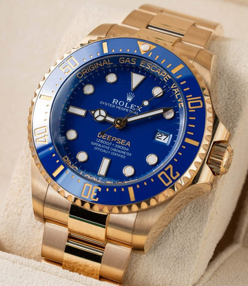 UNWORN 2025 ROLEX DEEPSEA 18KT GOLD BLUE DIAL 136668LB
