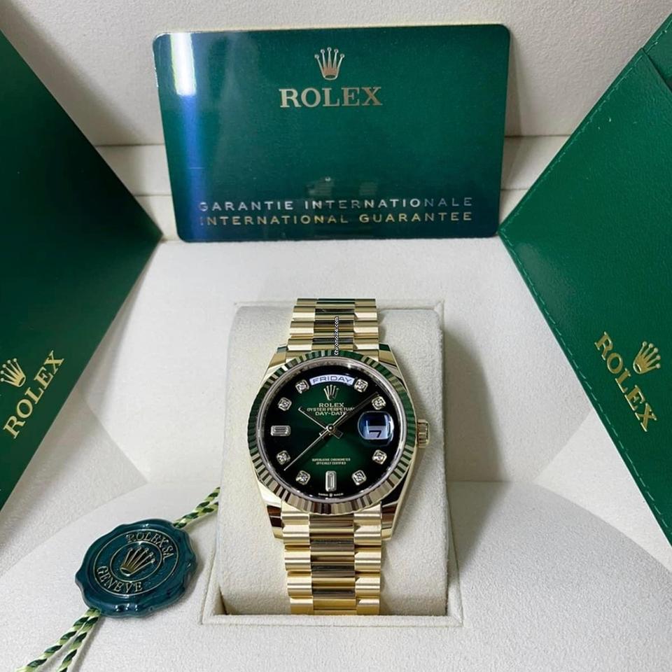 Rolex Day-Date 36 NEW 2024 Day-Date 36 GREEN OMBRE 128238