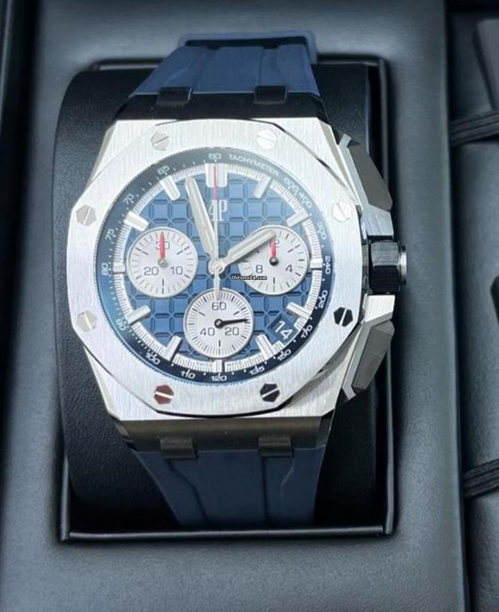 Audemars Piguet Royal Oak Offshore Chronograph NEW 2024 Royal Oak Offshore BLUE DIAL 43mm 26420ti