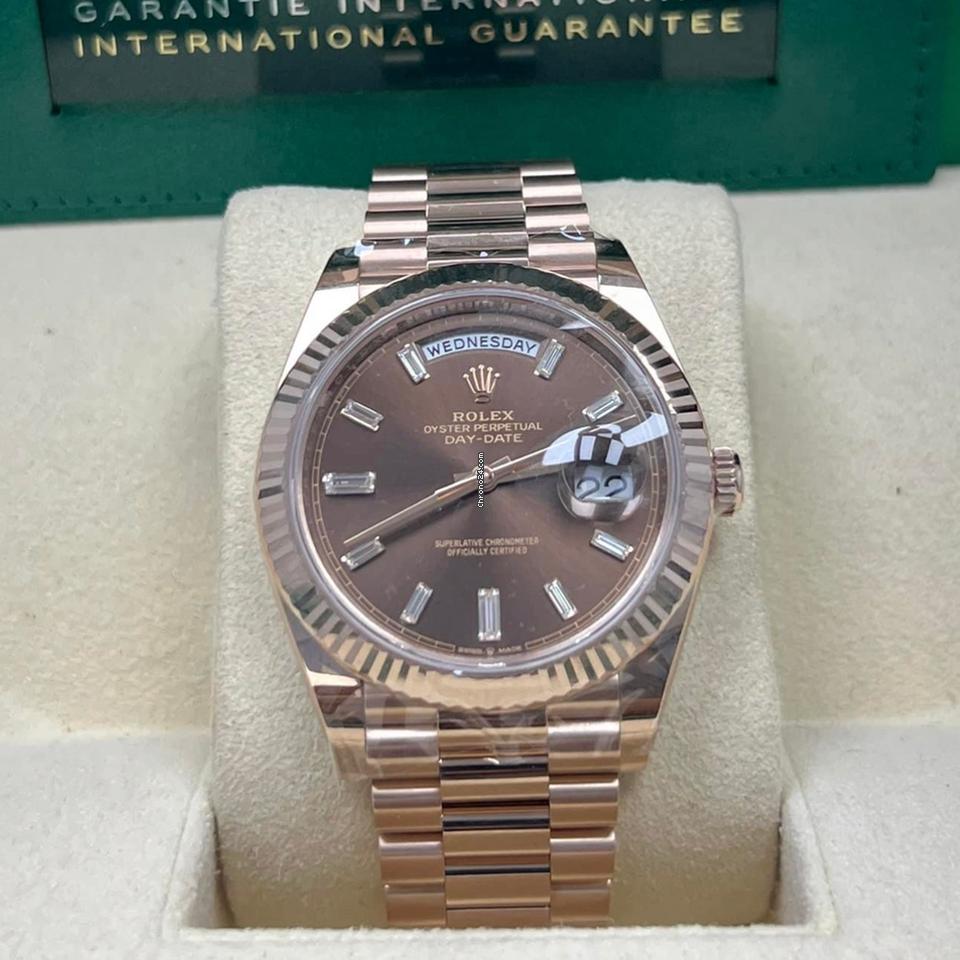 Rolex Day-Date 40 NEW 2024 Day-Date 40 CHOCOLATE BAGUETTE