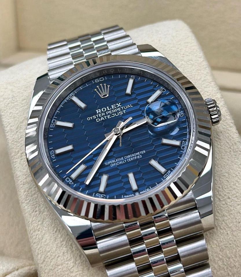 Rolex Datejust 41 NEW 2024 MOTIF BLUE Datejust 41 JUBILEE DISCONTINUED