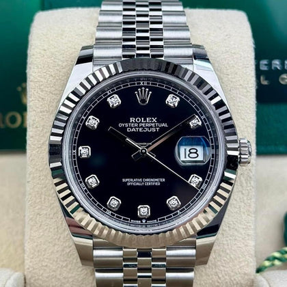 Rolex Datejust 41 Black Diamond Dial Jubilee 126334