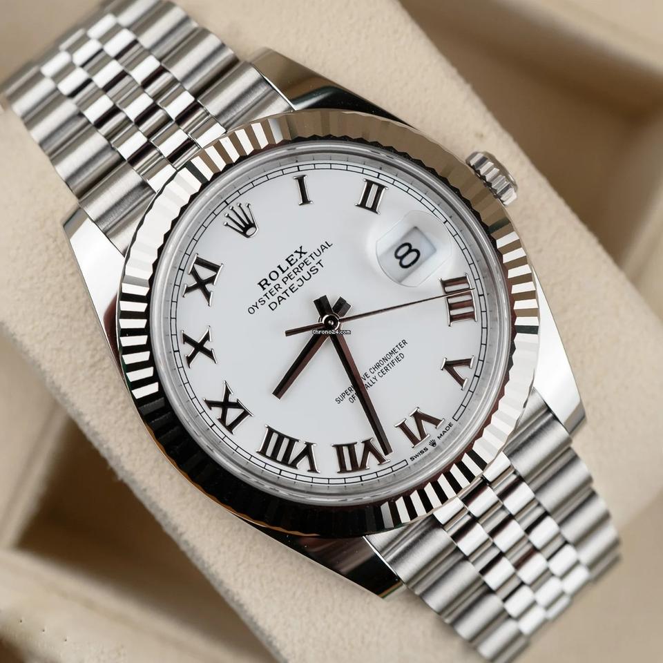 Rolex Datejust 41 NEW 2024 Datejust 41 WHITE ROMAN Jubilee 126334