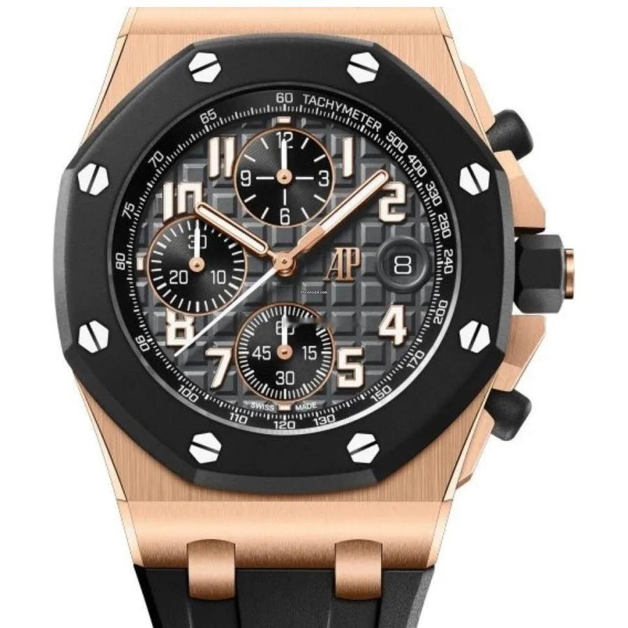 Audemars Piguet Royal Oak Offshore Selfwinding Chronograph 26238OK in pink gold and black rubber