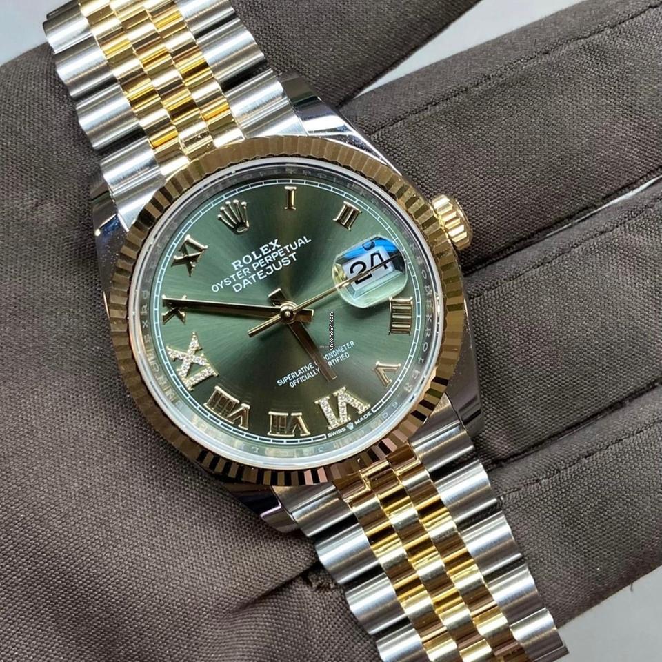 Rolex Datejust 36 NEW 2024 Datejust 36 GREEN DIAMOND Vi