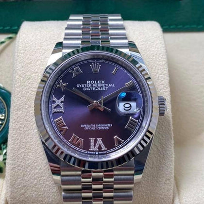 Rolex Datejust 36 Aubergine Diamond VI IX Dial 126234