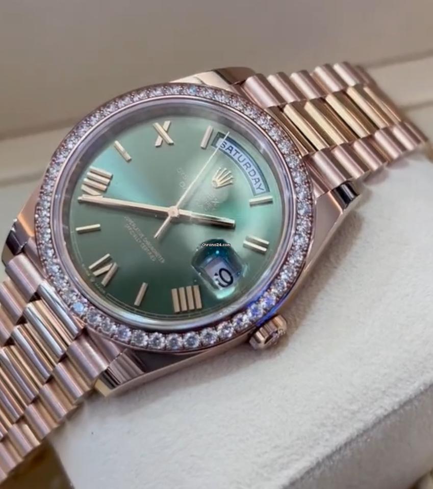 Rolex Day-Date 40 NEW 2023 Day-Date 40 OLIVE DIAMOND BEZEL 228345