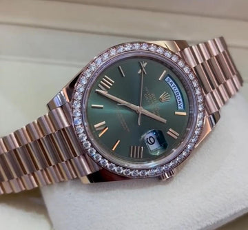 Rolex Day-Date 40 NEW 2023 Day-Date 40 OLIVE DIAMOND BEZEL 228345