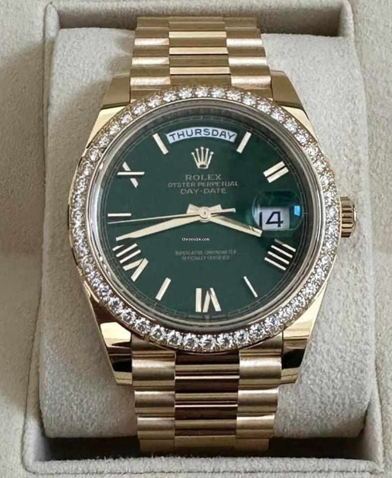Rolex Day-Date 40 NEW 2023 Day-Date 40 GREEN LACQUER DIAL