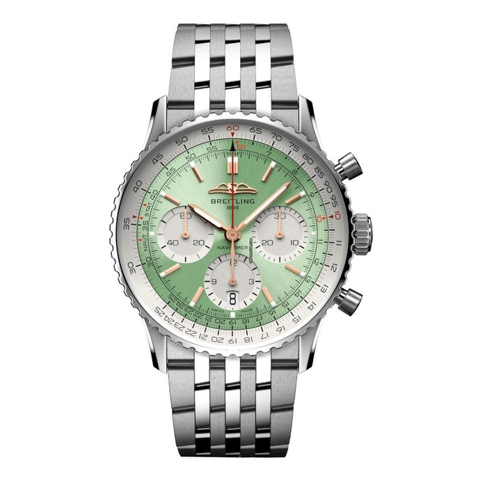 Breitling Navitimer B01 Chronograph 41 Mint green Dial Bracelet AB0139211L1A1 UNWORN 2026