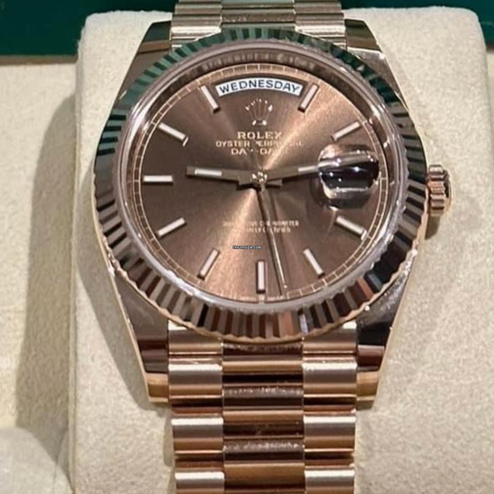 Rolex Day-Date 40 NEW 2024 Day-Date 40 18KT ROSE GOLD INDEX DIAL