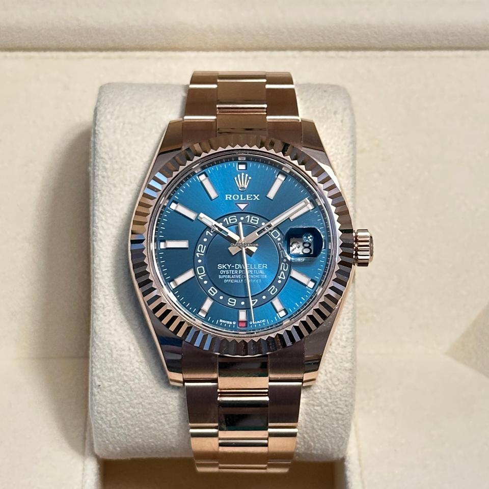 Rolex Sky-Dweller NEW 2024 Sky-Dweller BLUE/GREEN DIAL 18KT ROSE GOLD 336935