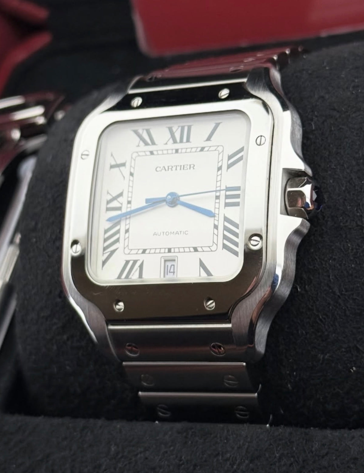 Cartier Santos de Cartier Large silvered opaline dial WSSA0018, alternate product view 6 of 9