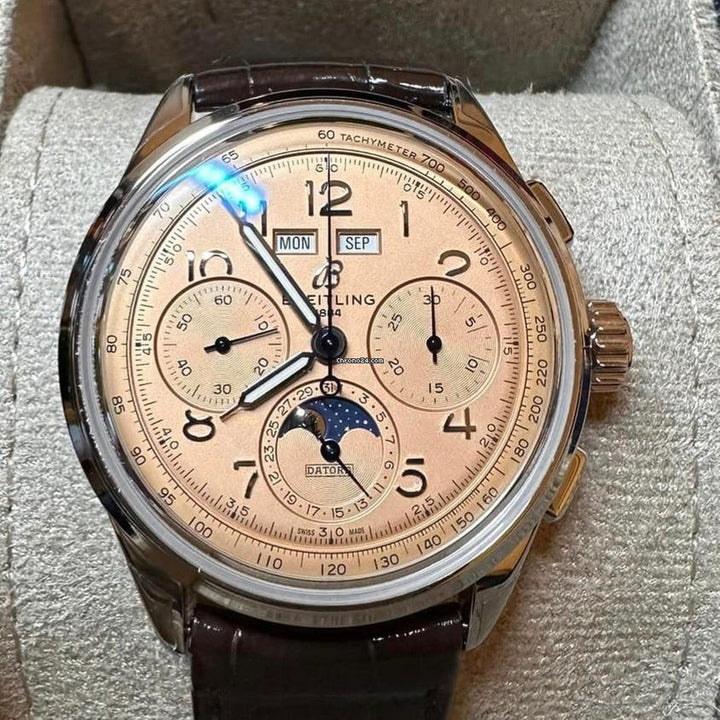Breitling Premier B25 Datora 42 Copper Dial Brown Alligator Strap AB2510201K1P1 UNWORN 2026
