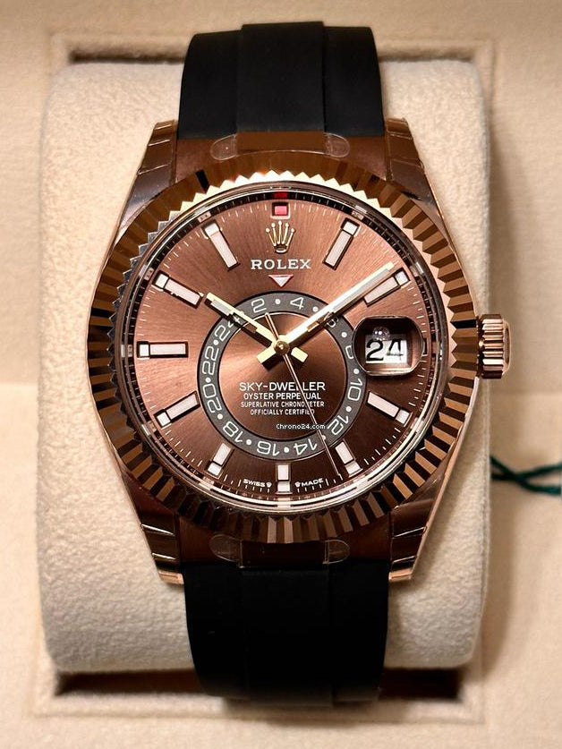 Rolex Sky-Dweller 18K Rose Gold Chocolate 336235