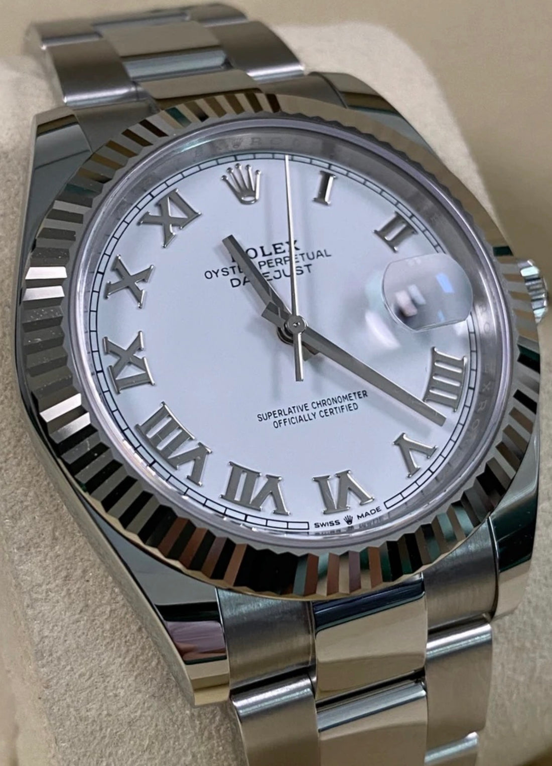 Rolex Datejust 41 UNWORN 20245 Datejust 41 WHITE ROMAN 126334