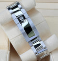 Rolex Yacht-Master 40 ref. 126622 with slate dial, platinum bezel and Oyster bracelet, angled Oyster bracelet clasp view