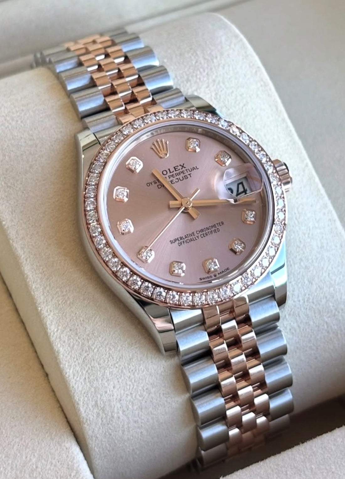 Rolex Datejust 31 Pink Diamond Dial Jubilee Bracelet 278381RBR Unworn 2026