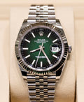 Rolex Datejust 41 Ombré Green Dial Jubilee Bracelet 126334