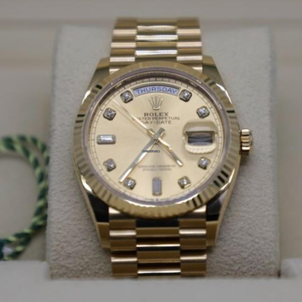 Rolex Day-Date 36 NEW 2023 Day-Date 36 CHAMPAGNE DIAMOND 128238