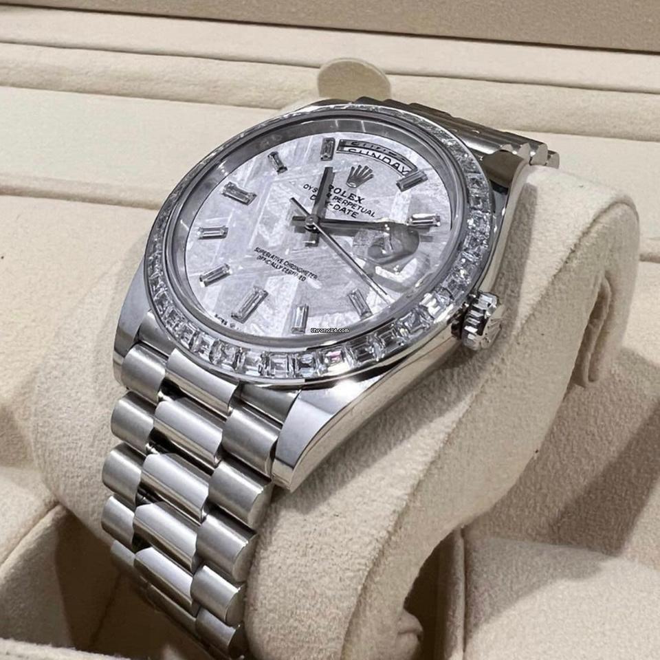 Rolex Day-Date 40 NEW 2023 Day-Date 40 METEORITE DIAL FACTORY BEZEL 228396TBR