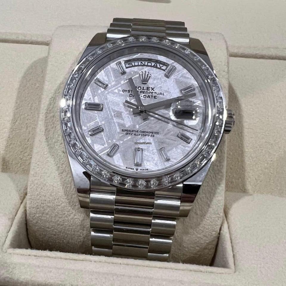 Rolex Day-Date 40 NEW 2023 Day-Date 40 METEORITE DIAL FACTORY BEZEL 228396TBR