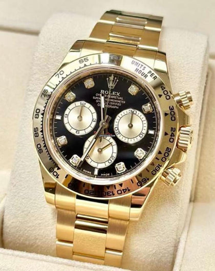 Rolex Cosmograph Daytona 40 Black Diamond Dial Oyster Bracelet 126508