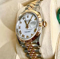 Rolex Datejust 36 NEW 2023 Datejust 36 WHITE ROMAN DIAL JUBILEE 18KT Yellow Gold 126233