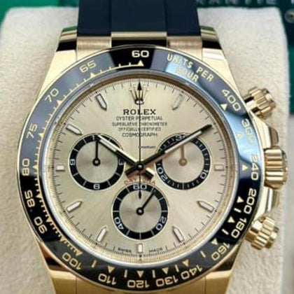 Rolex Cosmograph Daytona 40 Golden Dial Oysterflex Bracelet 126518LN