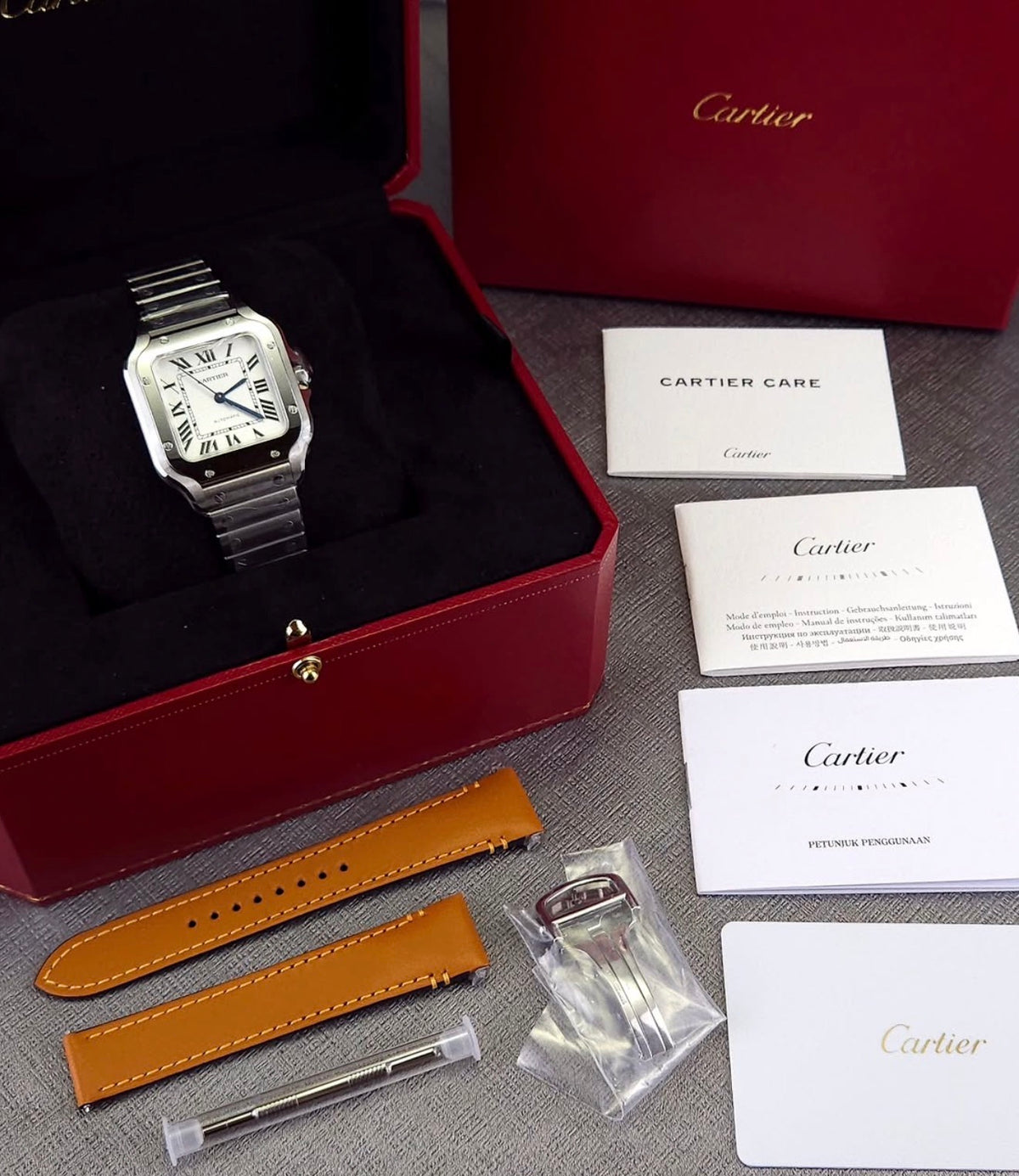 Cartier Santos de Cartier Large silvered opaline dial WSSA0018, alternate product view 9 of 9